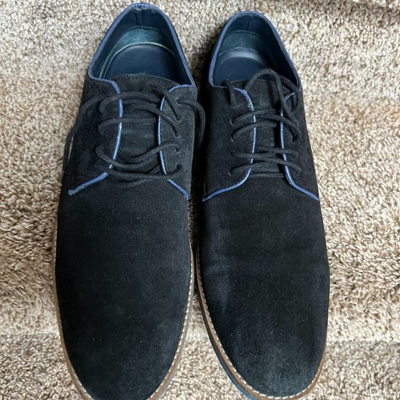 Thomas & Vine Men\'s Navy Lace-up Suede Shoes main image 5
